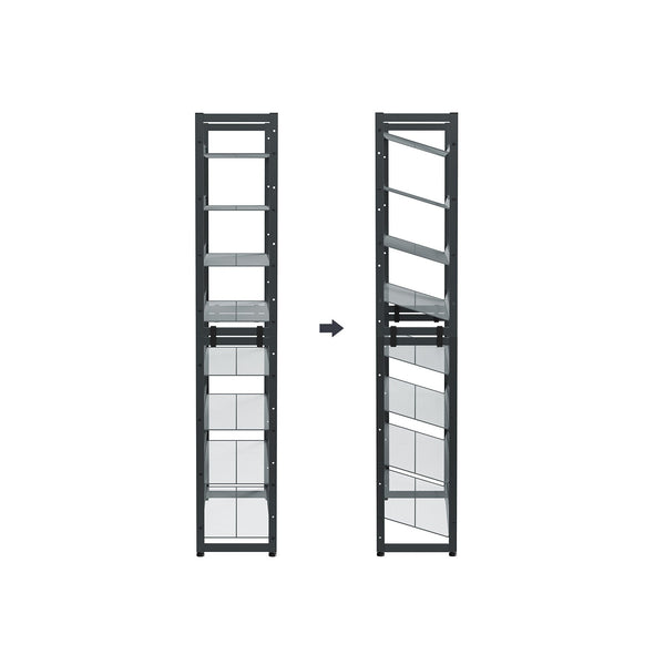 Shoe Rack - med 8 nivåer - skonförvaring - 2 stapelbara hyllor - med 4 nivåer