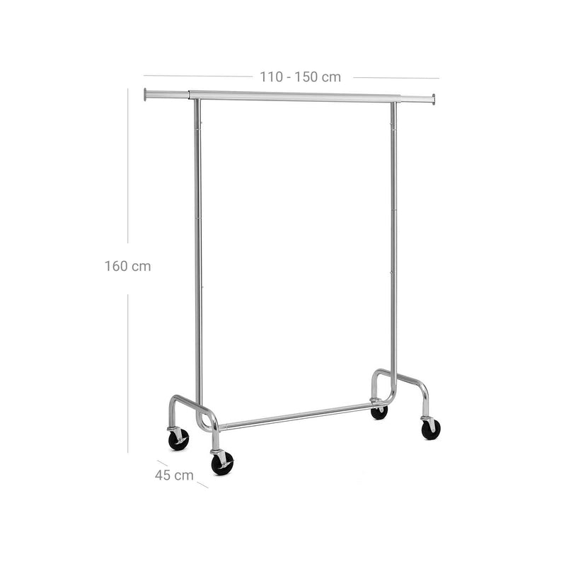 Rack de vêtements - support de vêtements - canne à vêtements avec roues