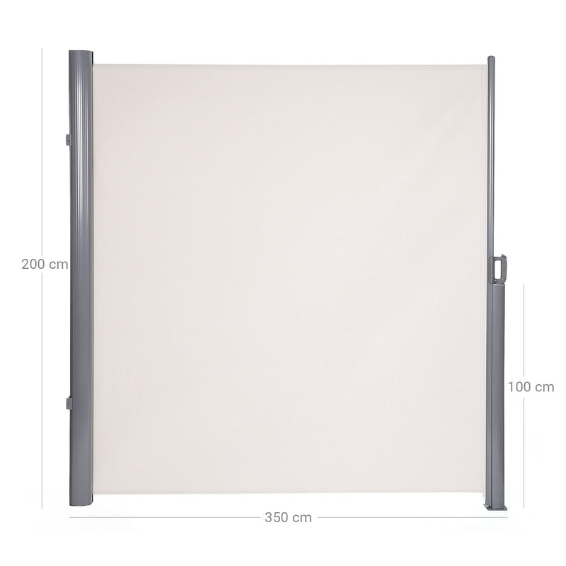 Side Canopy - Vis skærm - 200 x 350 cm - Beige