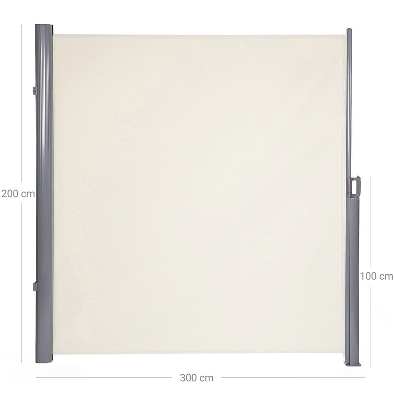 Canopée latérale - Écran de vue - Protection solaire - 200 x 300 cm - beige