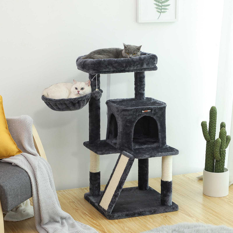 Scratching Post - Med Scratching Board - 96 cm - rökgrå