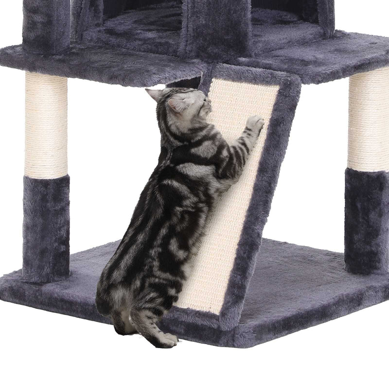 Scratching Post - Med Scratching Board - 96 cm - Røggrå