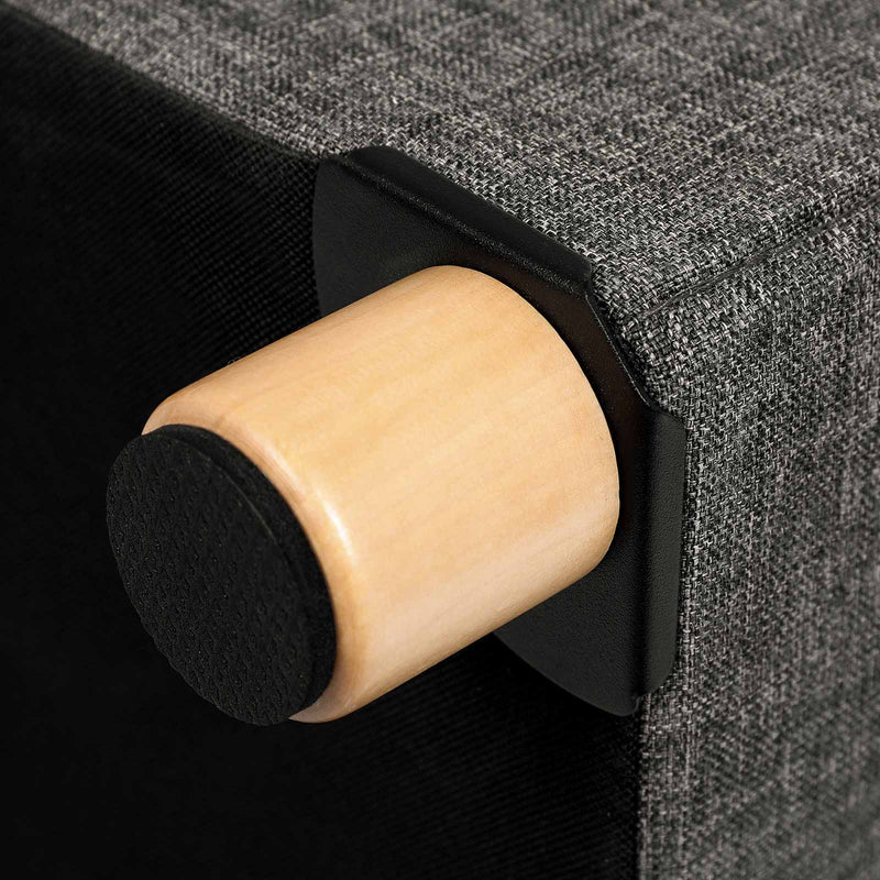 Boîte de siège - Pouf - Pobre avec espace de rangement - avec couvercle - jambes en bois