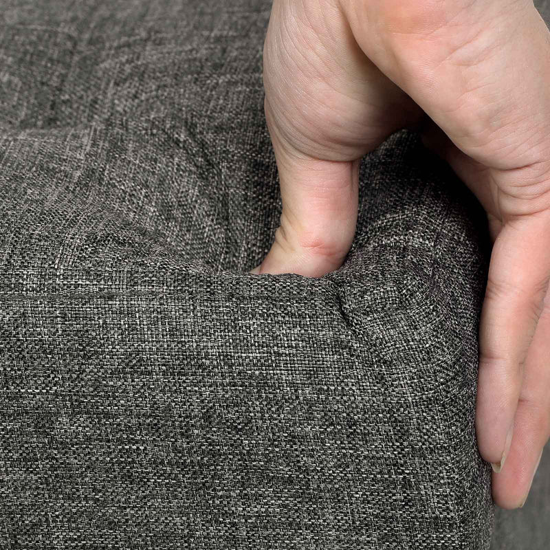 Boîte de siège - Pouf - Pobre avec espace de rangement - avec couvercle - jambes en bois