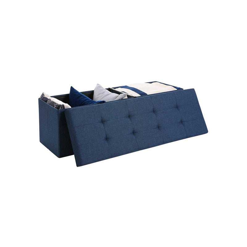 Banque - Avec espace de stockage - boîte de siège - boîte de rangement - pliable - Max. Charge statique 300 kg - bleu