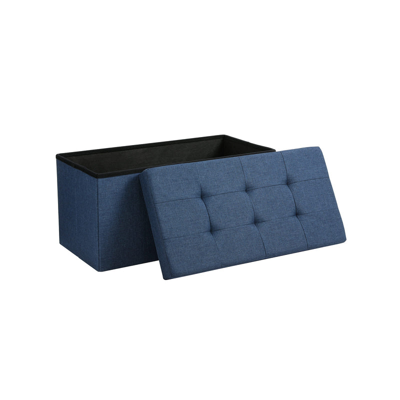 Boîte de siège - canapé - Stockage - Sofa ottoman - boîte avec couvercle - canapé pliable - jusqu'à 300 kg taxables - bleu