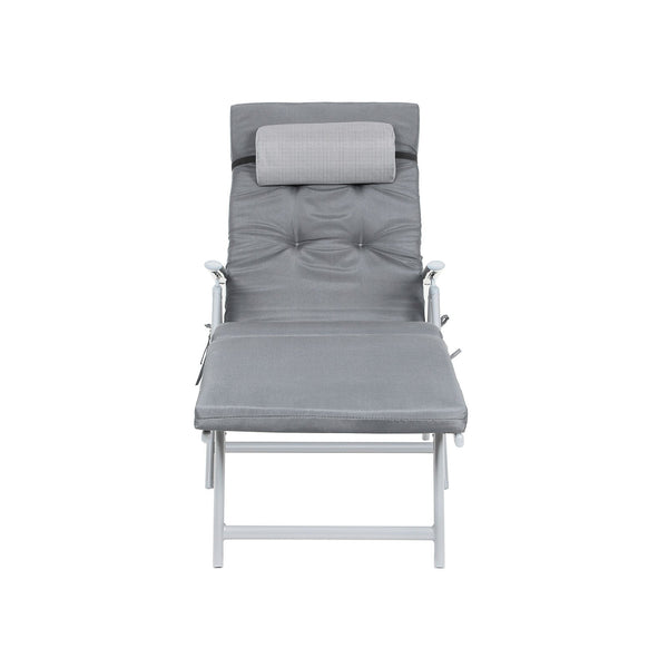 Lounger - Sund-Litch - Pillow Affeemable - pliable - De l'aluminium en acier inoxydable - Gray