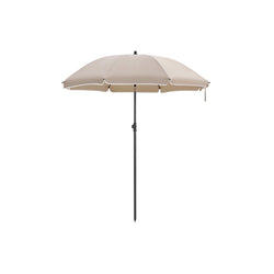 Parasol - Garden Parasol - Ø160 cm - Med Bow - Garden Parasol - Octagonal Solroof - Tillverkad av polyester, fiberoptik - Taupe