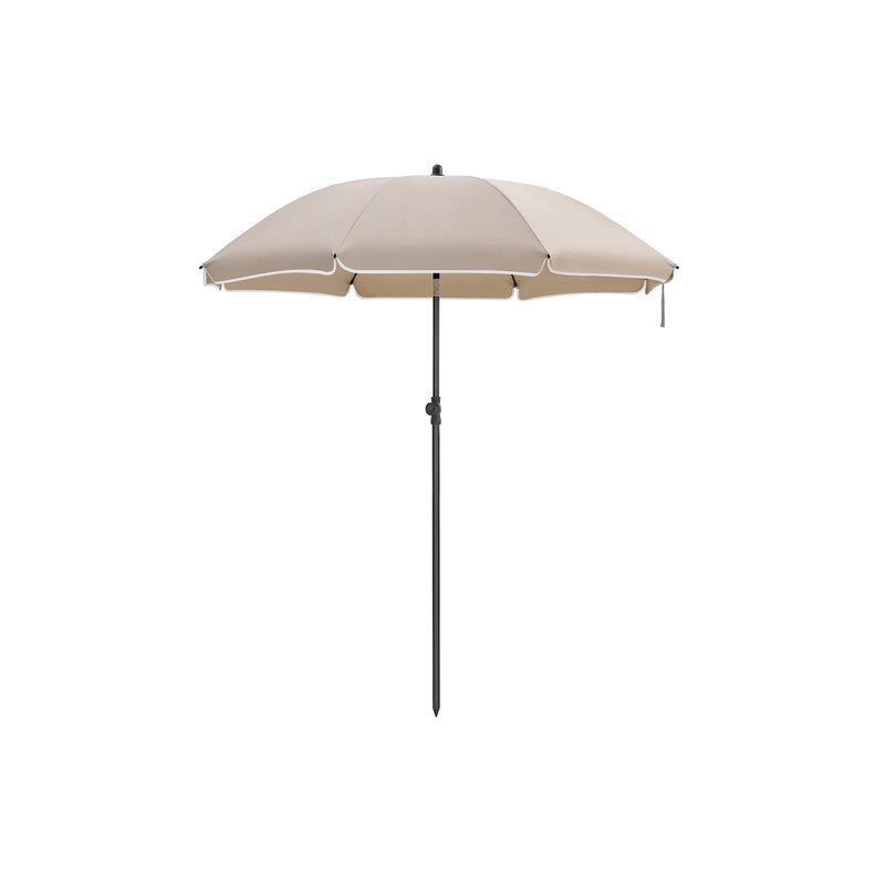 Parasol - puutarha -parasoli - Ø160 cm - keula - puutarha -parasoli - kahdeksankulmainen kattoluukku - valmistettu polyesteristä, kuituoptisista - taupe