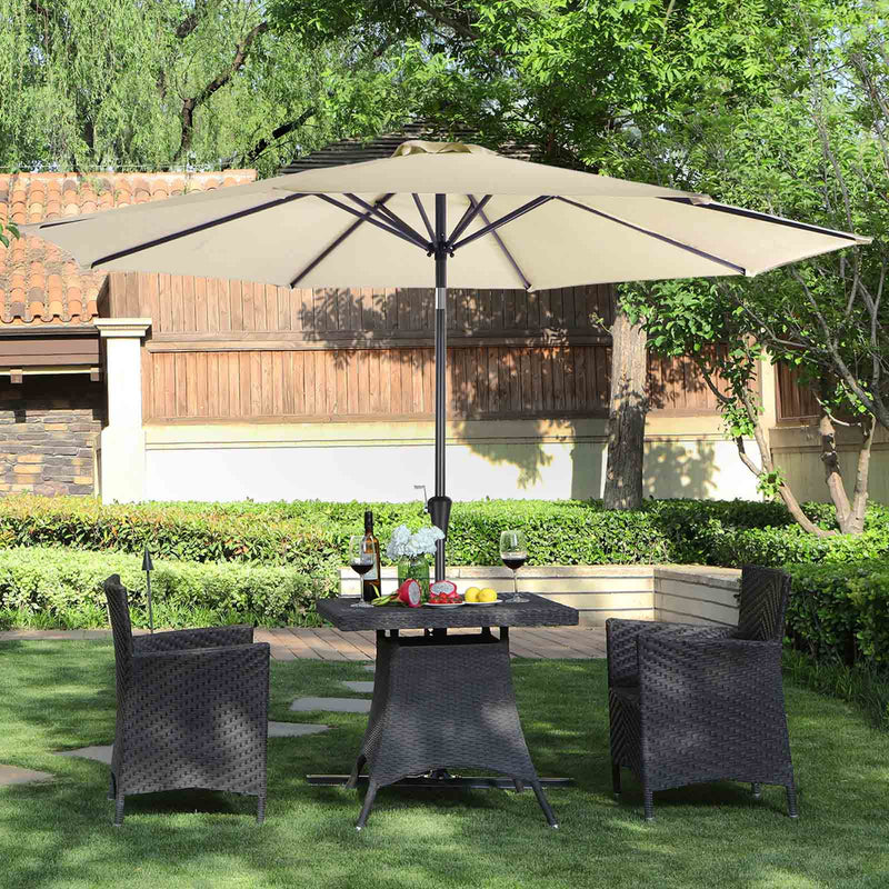 Parasol - Écran de jardin - octogonal - avec élingue - Ø 300 cm - beige