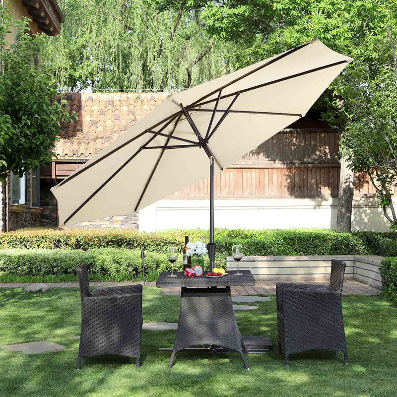 Parasol - Écran de jardin - octogonal - avec élingue - Ø 300 cm - beige