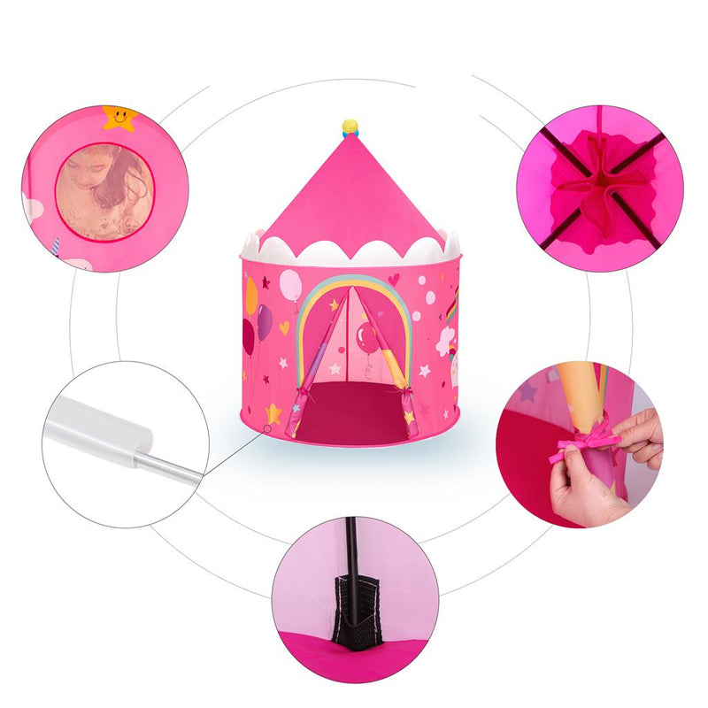 Princess Castle - Castle - Play Tent - Pink - Pour les enfants