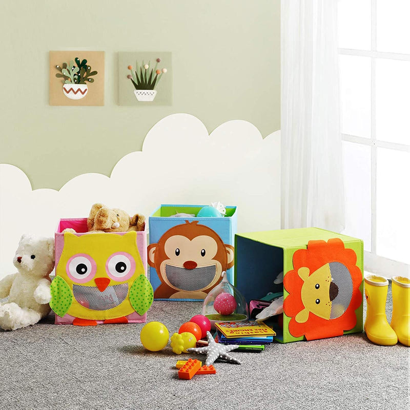 Boîte de rangement - Ensemble de 3 boîtes de jouets - Organisateur de jouets - Cubes pliables