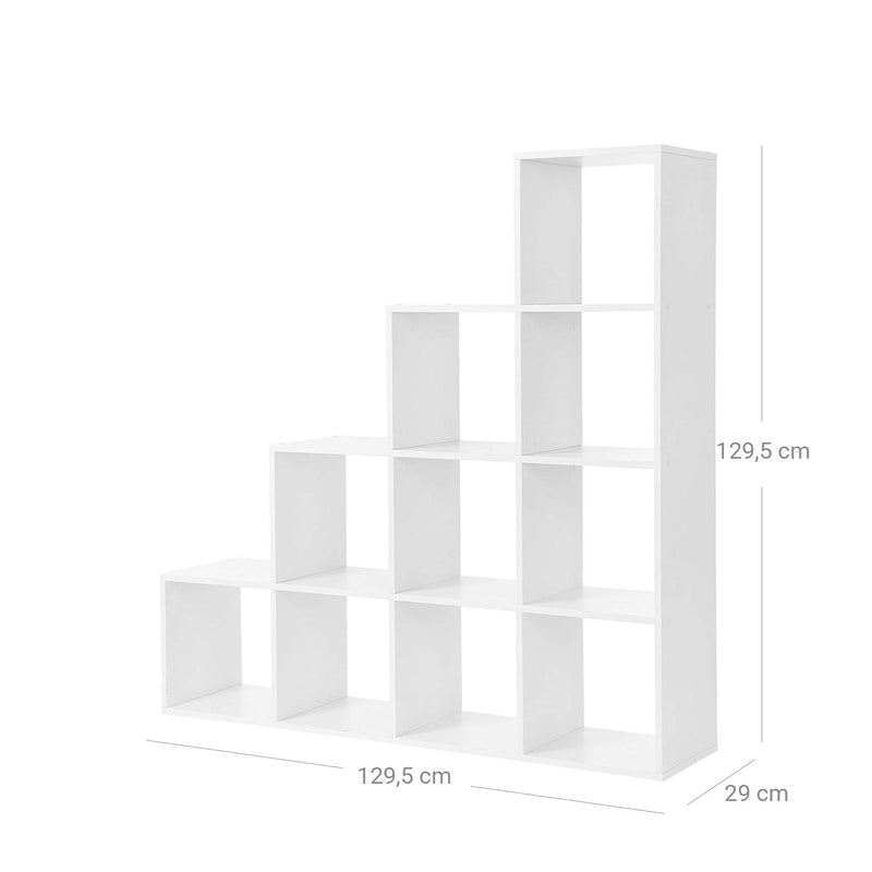 Bibliothèque - 10 compartiments cubes - blanc