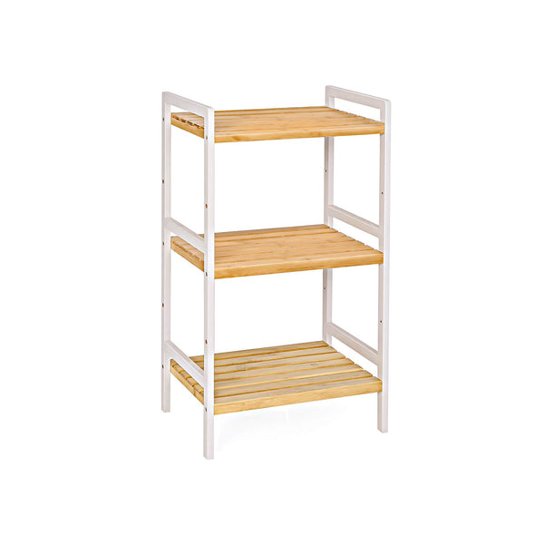 Bamboerek - Rack de cuisine - Rack de salle de bain - Bibliothèque - Rack debout - avec 3 étagères - 45 x 31,5 x 80 cm