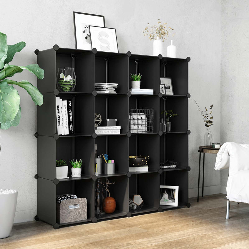 Shoe Rack - DIY Cube Rack - Stapelbar - Butellös - PP -Plastiska rack - Garderob