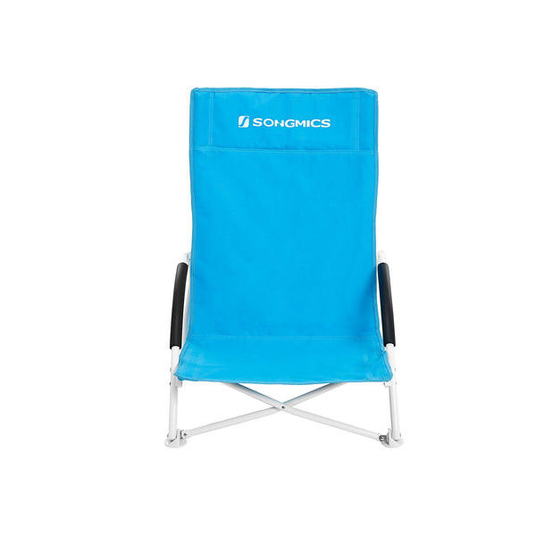 Chaise de plage - chaise pliante portable - chaise de camping pliable - pliable - confortable - bleu