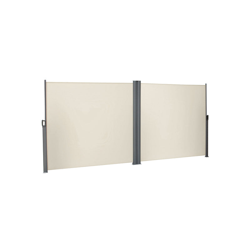 Double côté canopée - Protection solaire - protection contre la confidentialité - 160 x 600 cm - beige