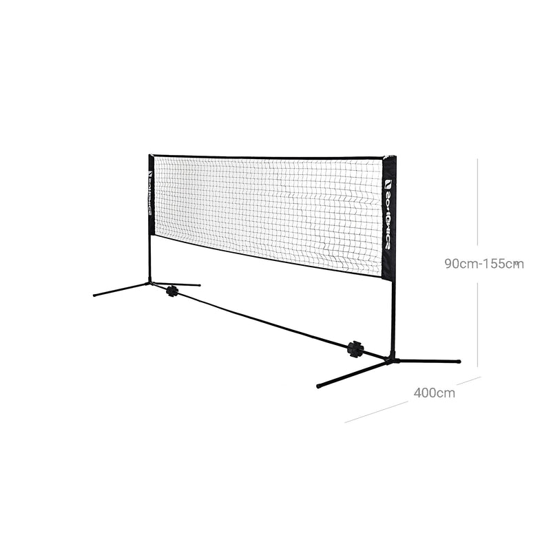 Badmintonnet - Tennisnet - En hauteur réglable - Standard - Black