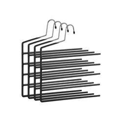 Hangers - Hangers met 5 pinnen - Set van 4 - Zwart