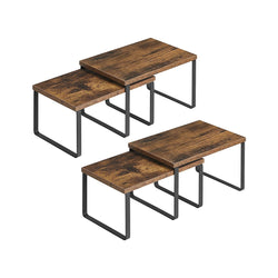 Herbal Rack - Herbal Board - Køkkenopbevaring - Køkkenhylde - Sæt med 4 - Standage - Vintage Brown / Black