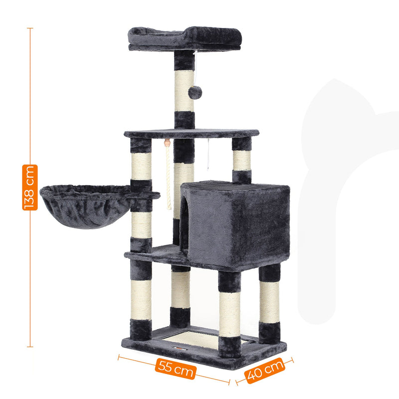 Cat Tree - STABLE SCRACKING POST - Gray fumé