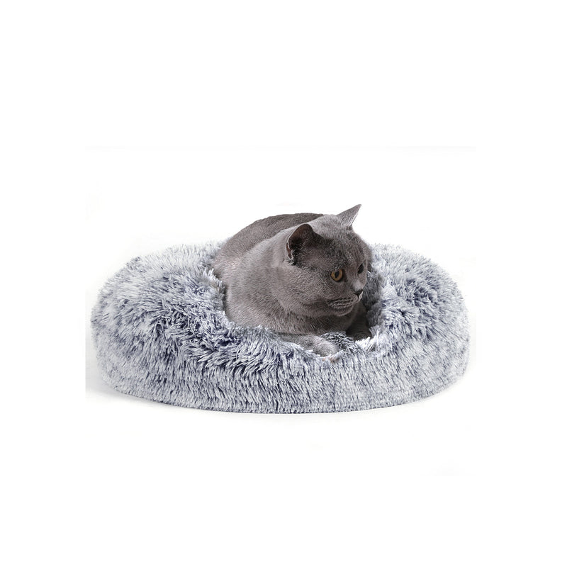 Lit de chien - panier de chien - panier de chat - avec couverture gris douce