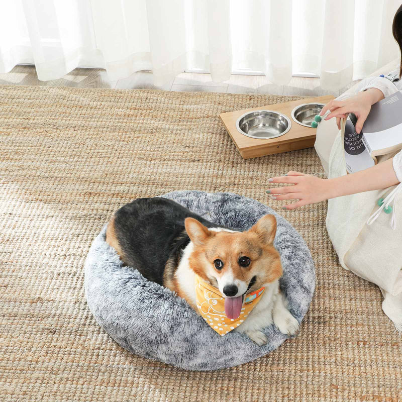 Soft Dog Bed - Cat Bed - Plush - Gray