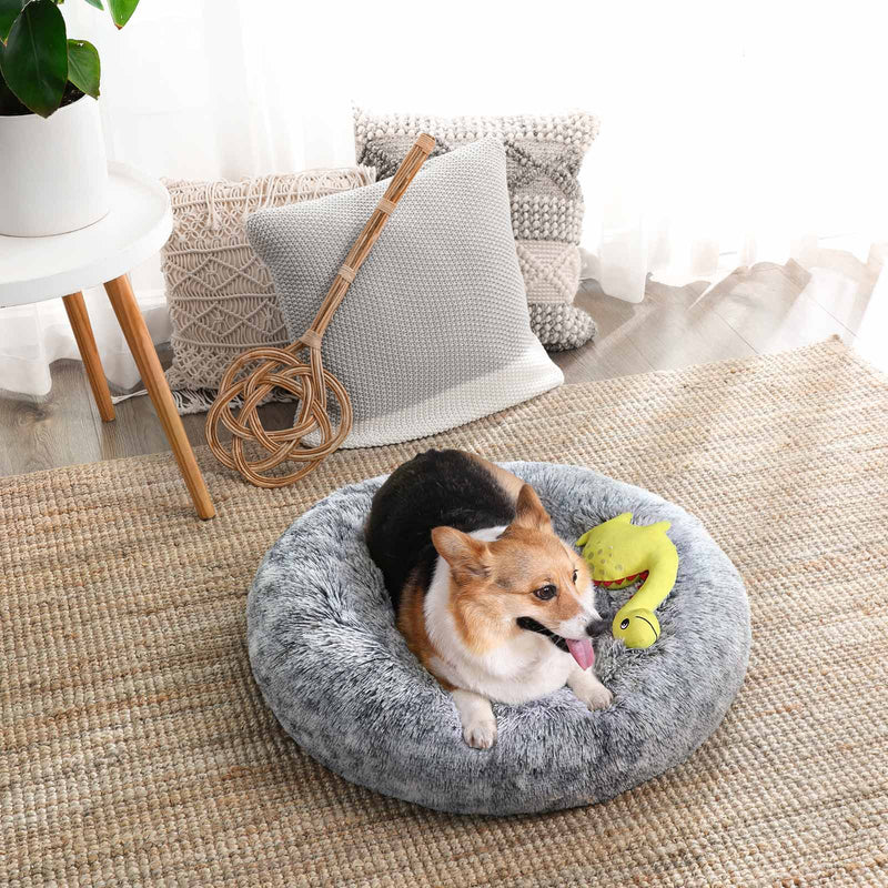 Soft Dog Bed - Cat Bed - Plush - Gray