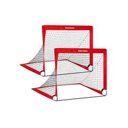 Voetbaldoelen - Set van 2 - pop-up doelen - Voor kinderen - Rood