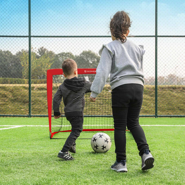 Buts de football - ensemble de 2 - buts pop -up - pour les enfants - rouge