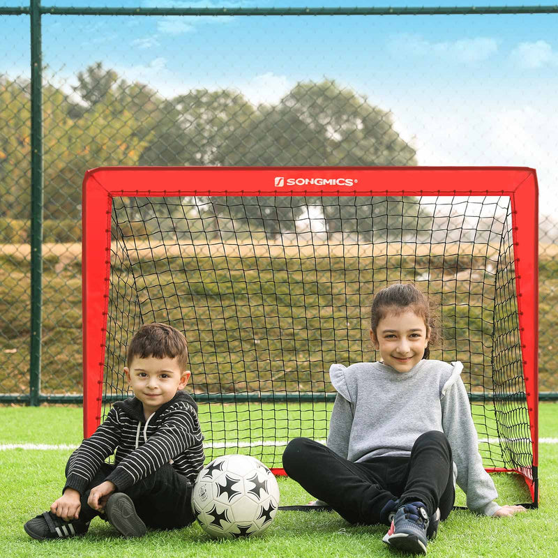 Voetbaldoelen - Set van 2 - pop-up doelen - Voor kinderen - Rood