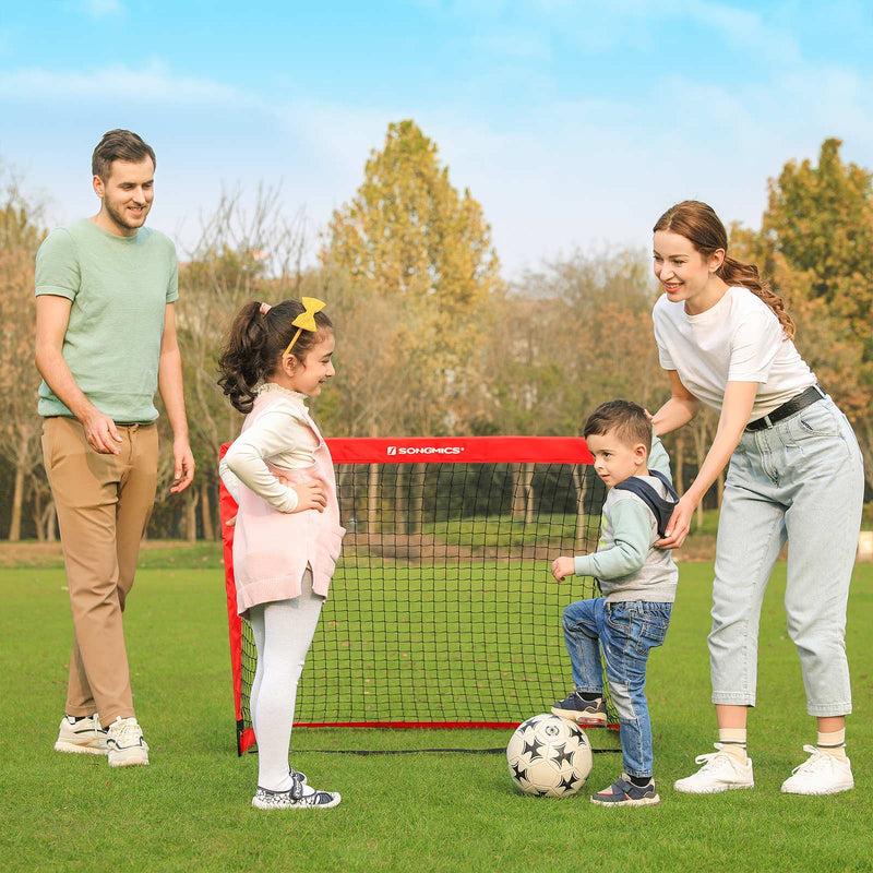 Voetbaldoelen - Set van 2 - pop-up doelen - Voor kinderen - Rood