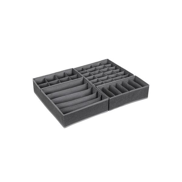 Organisateur de sous-vêtements - Boîte de rangement - pliable - Ensemble de 4 - Gray