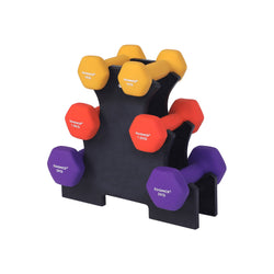 Set de gantere - Dumbels - cu suport - set de 1, 1,5, 2 kg