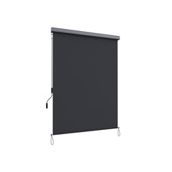 ROLLER Blind - Paravent for Outdoor - Auringonvarjo - Näkymä suojaus - Parveke - Terassi - Puutarha - Asunto - Harmaa - 2,5 x 1,4 metriä