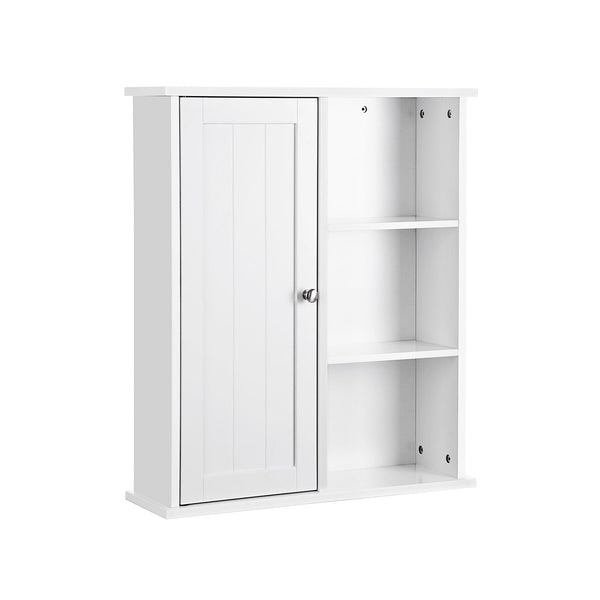 Armoire de salle de bain - Armoire murale - Cuisine de cuisine - Rangement avec porte et étagère - blanc - 60 x 71 x 18 cm