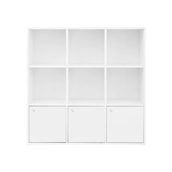 Bibliothèque - armoire détachée - Contrôle de stockage - planche détaché - Cube Cabinet - 9 entreprises - Blanc